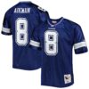Troy Aikman Dallas Cowboys 1996 Mitchell & Ness Throwback Retired Player Jersey – Navy