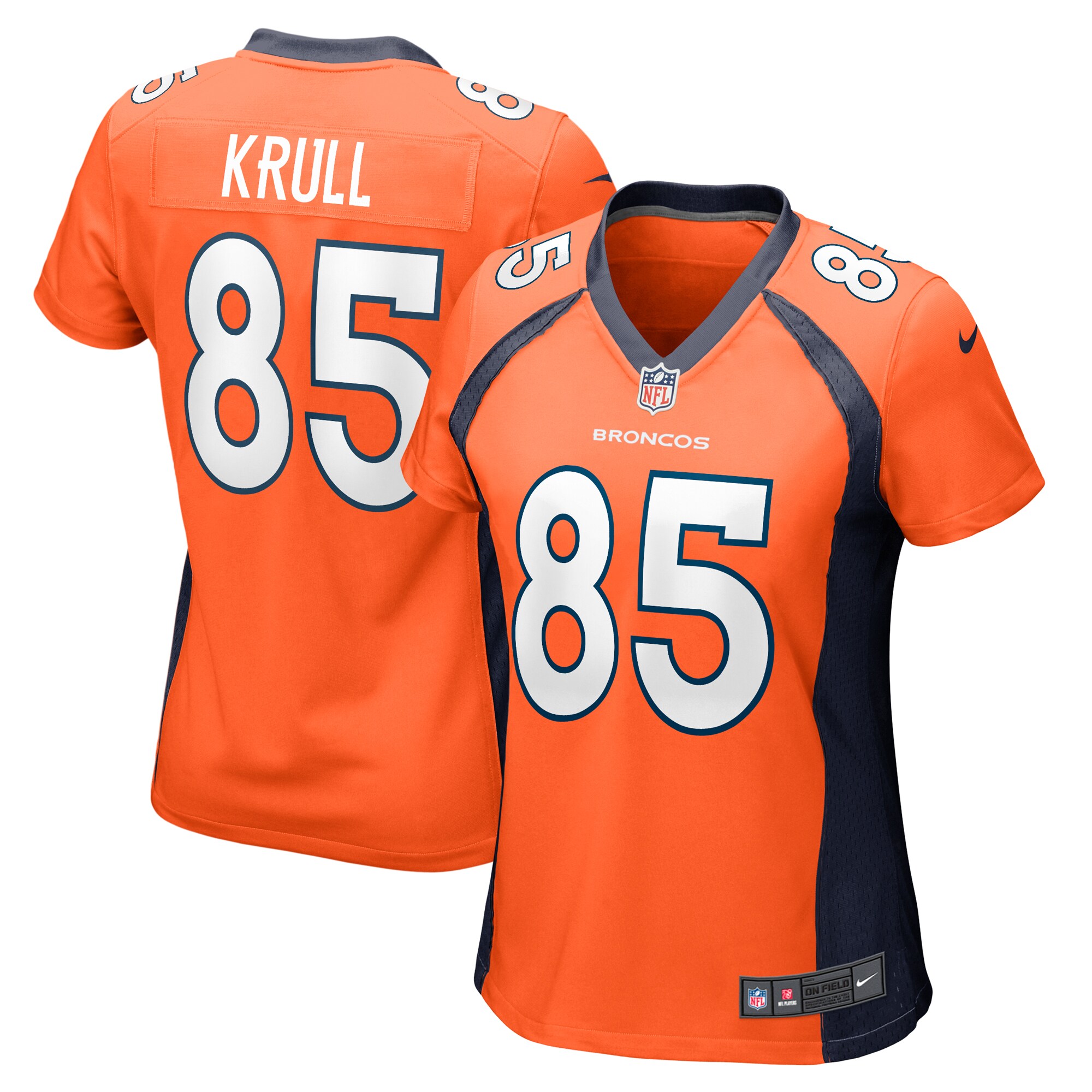 Lucas Krull Denver Broncos Nike Women’s Team Game Jersey – Orange