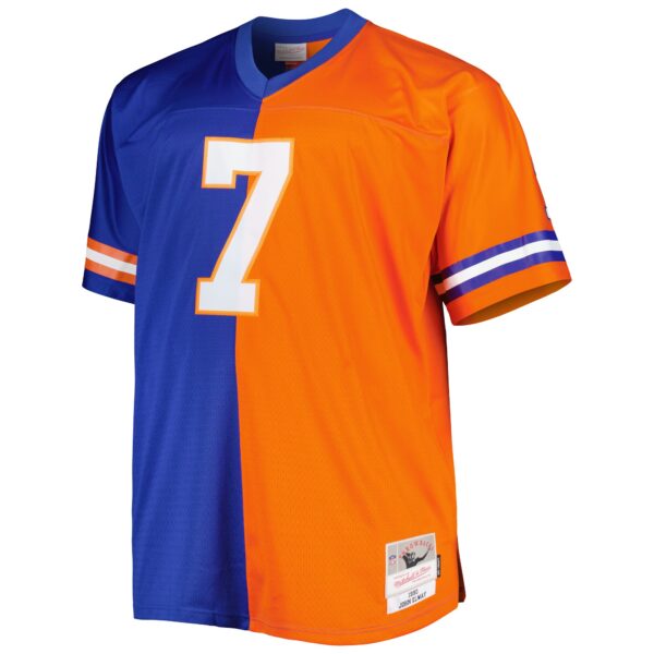 John Elway Denver Broncos Mitchell & Ness Big & Tall Split Legacy Retired Player Jersey – Royal/Orange