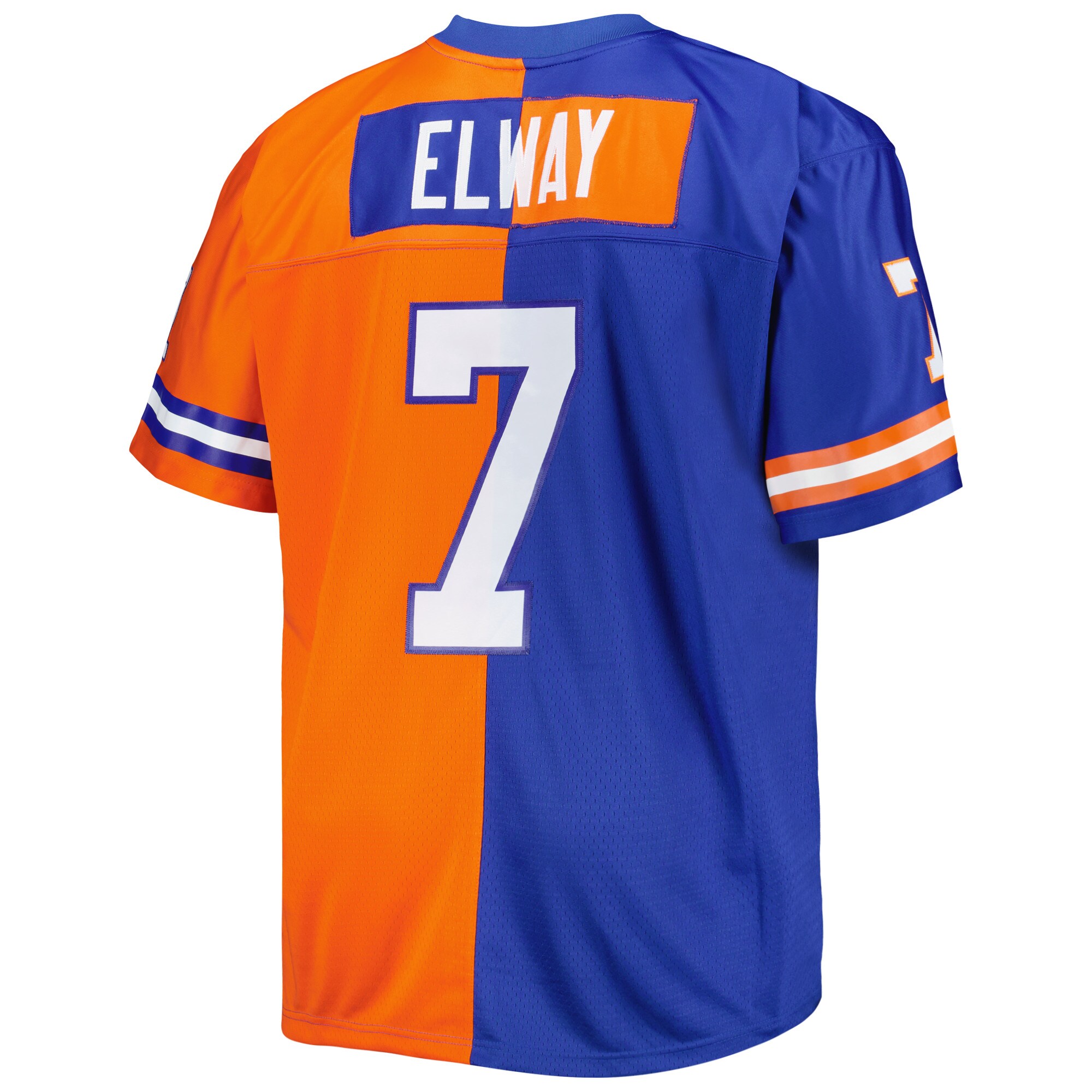 John Elway Denver Broncos Mitchell & Ness Big & Tall Split Legacy Retired Player Jersey – Royal/Orange - Image 2