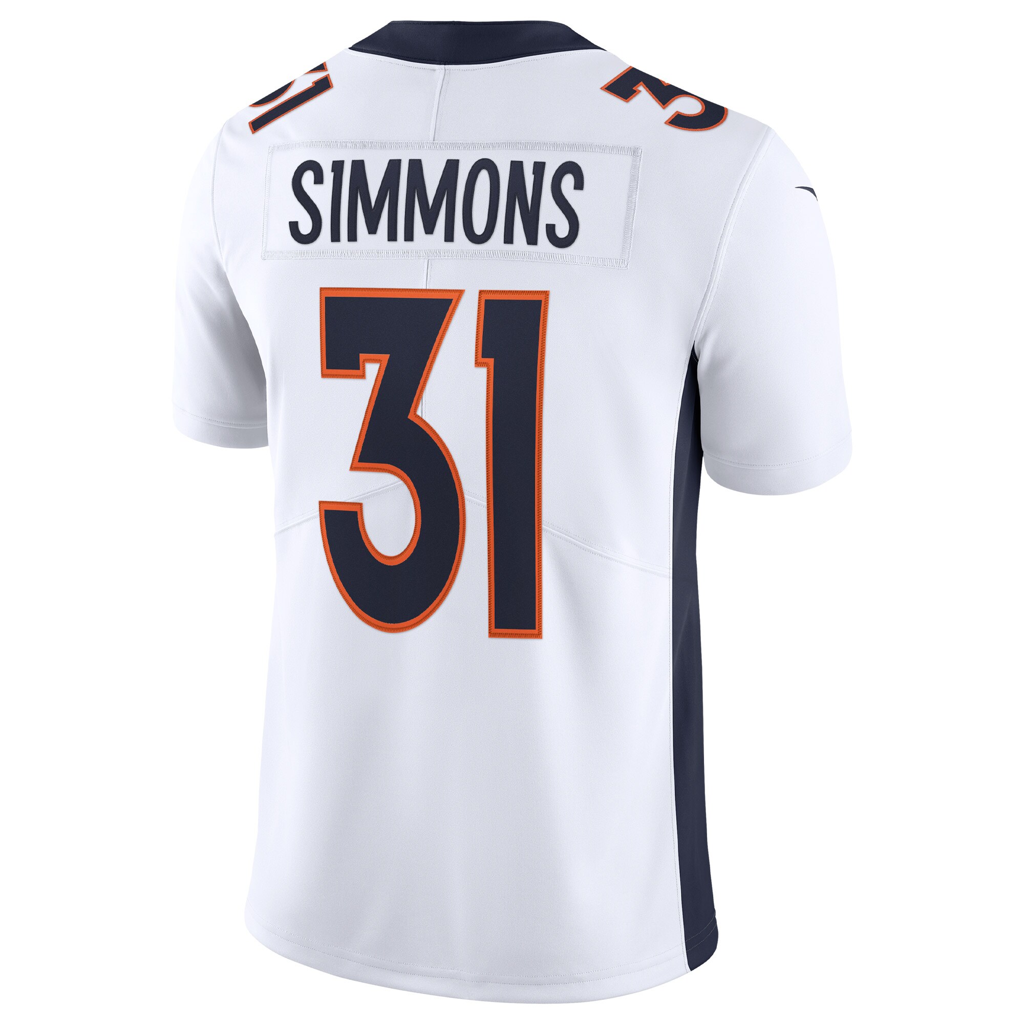 Justin Simmons Denver Broncos Nike Vapor Limited Jersey – White - Image 2