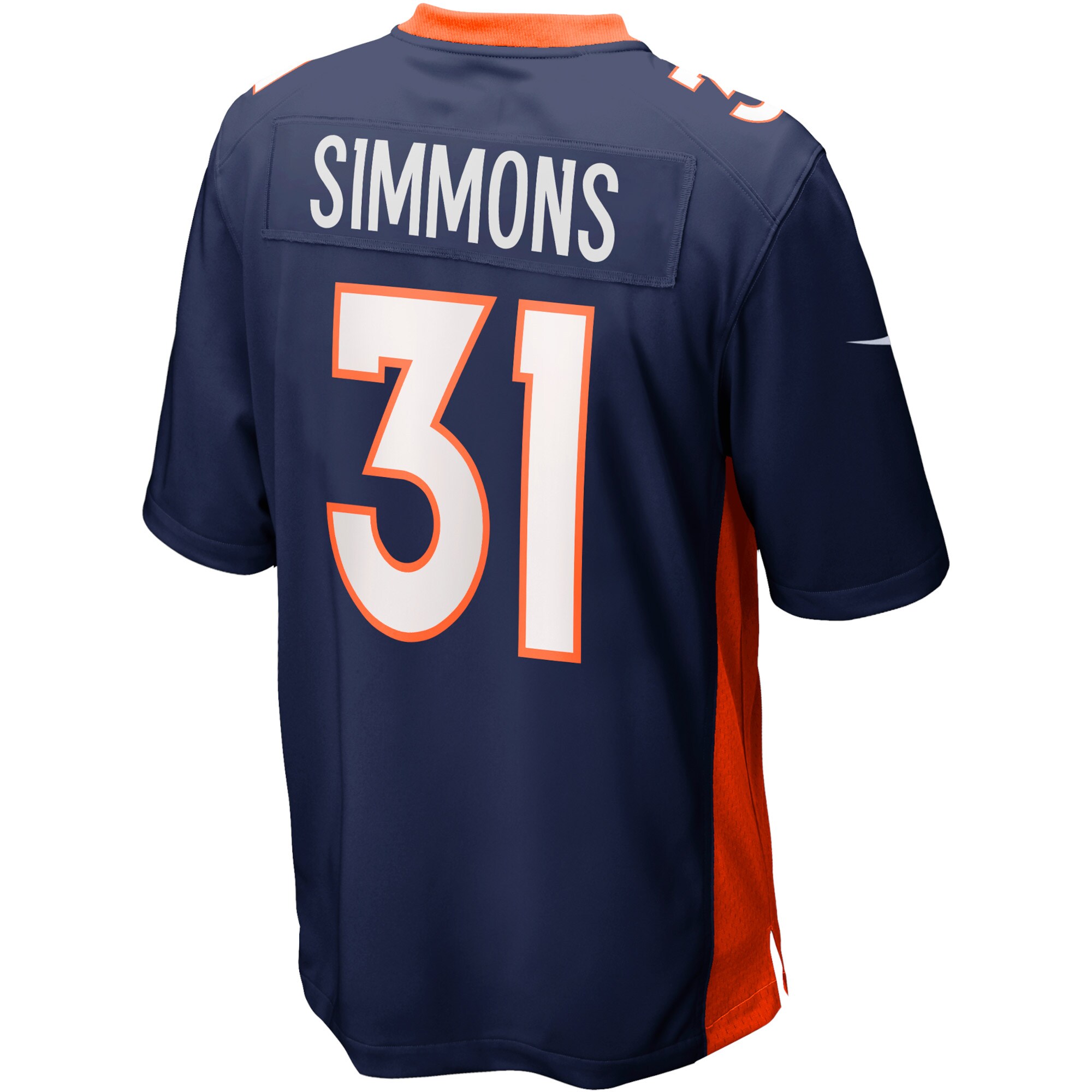 Justin Simmons Denver Broncos Nike Alternate Game Jersey – Navy - Image 2