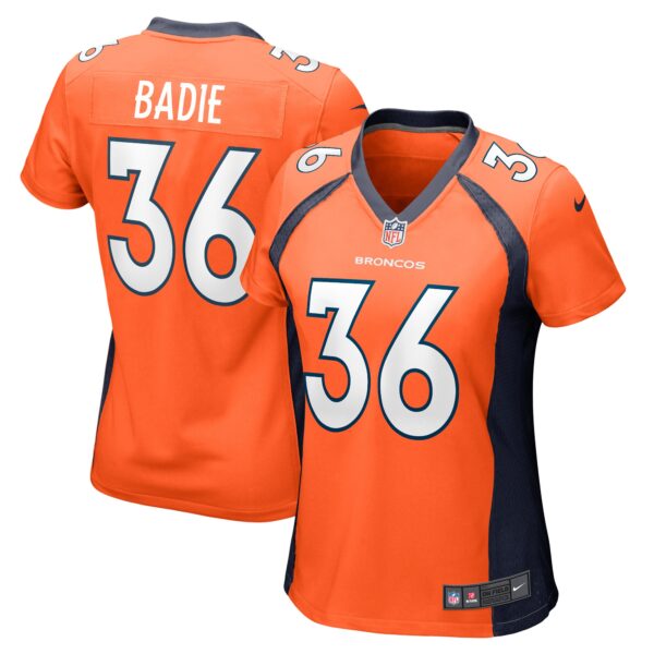Tyler Badie Denver Broncos Nike Women’s Team Game Jersey – Orange