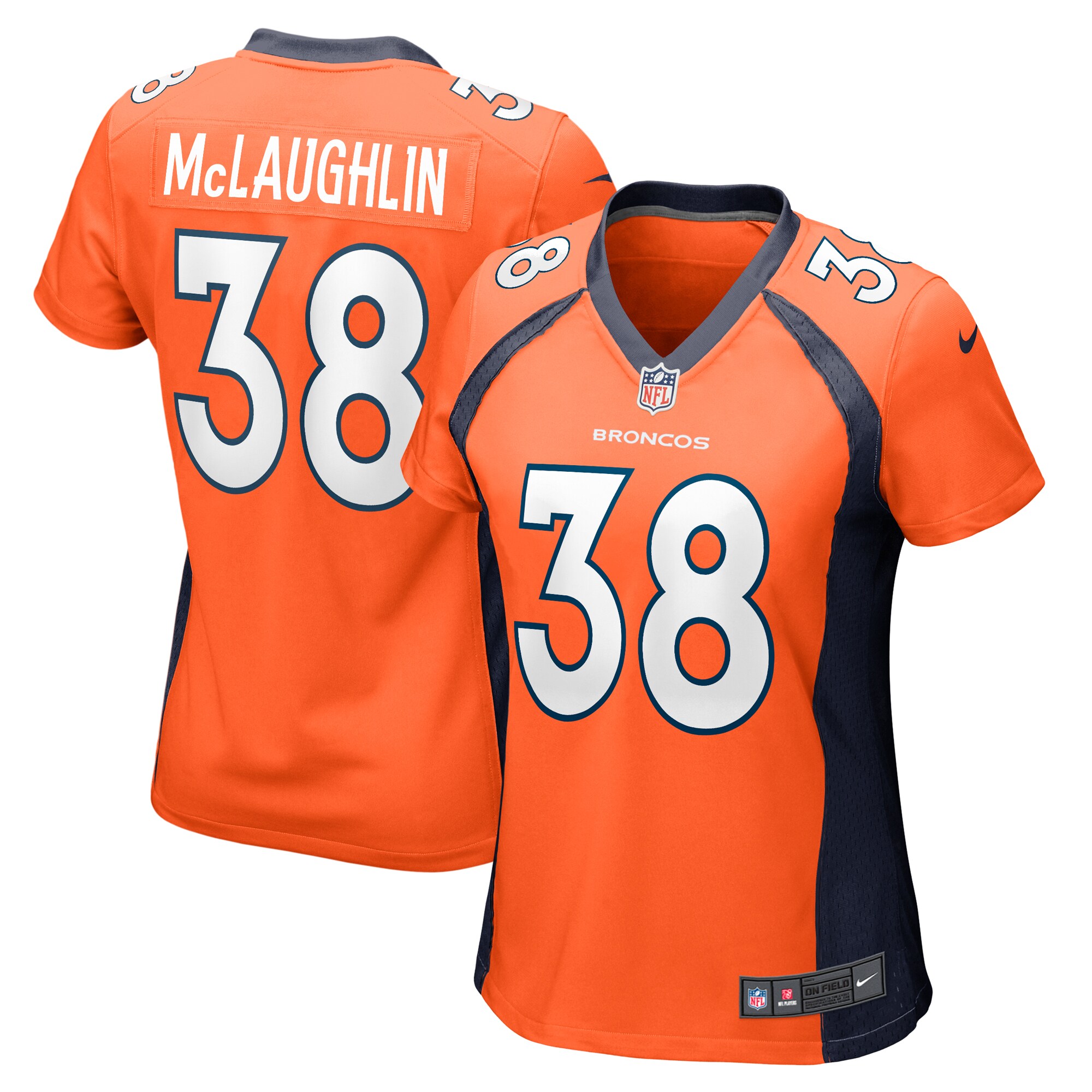 Jaleel McLaughlin Denver Broncos Nike Women’s Game Jersey – Orange