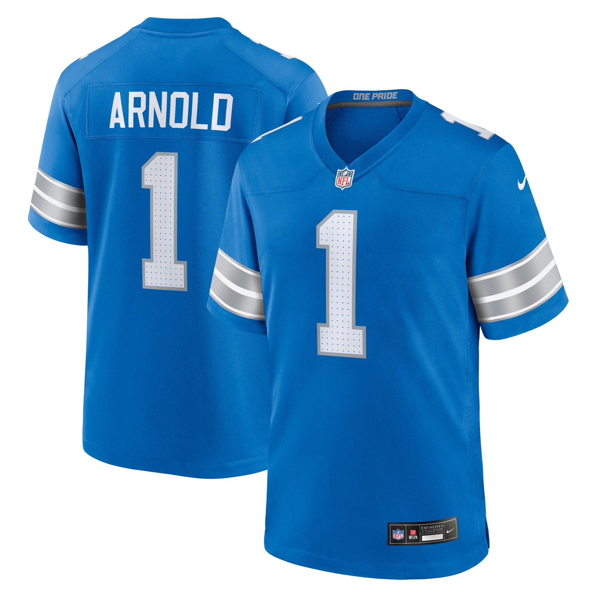 Terrion Arnold Detroit Lions Nike 2024 NFL Draft First Round Pick Player Game Jersey – Blue