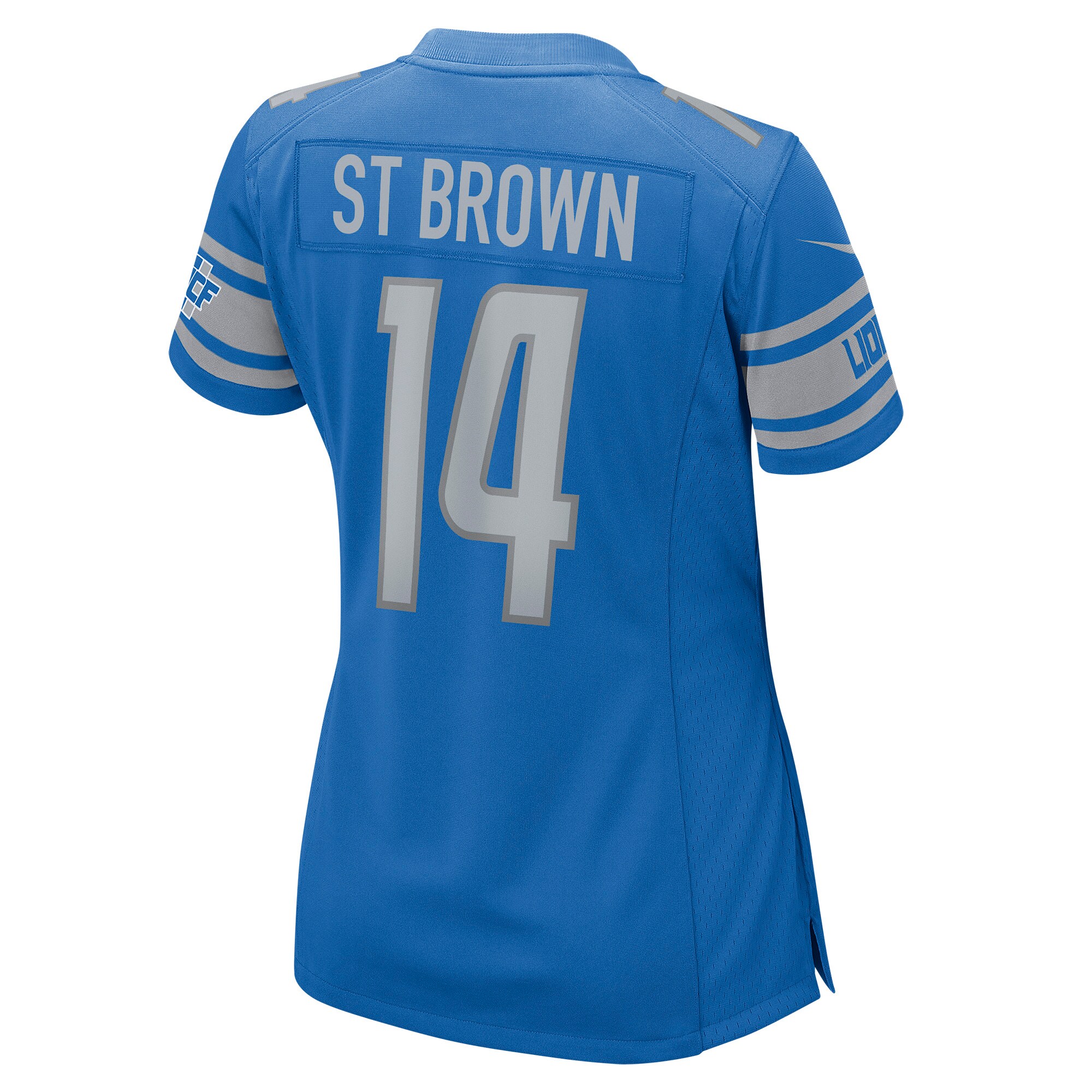 Amon-Ra St. Brown Detroit Lions Nike Women’s Game Player Jersey – Blue - Image 3