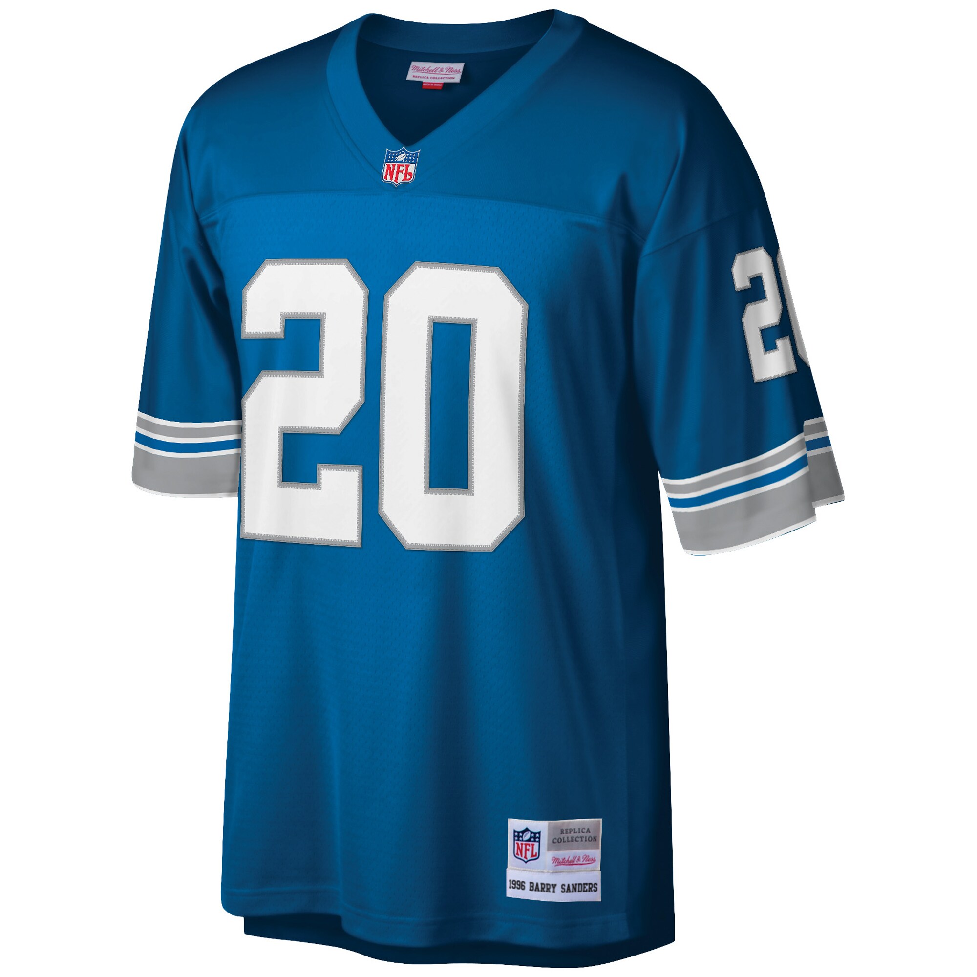 Barry Sanders Detroit Lions Mitchell & Ness Big & Tall 1996 Retired Player Jersey – Blue - Image 2
