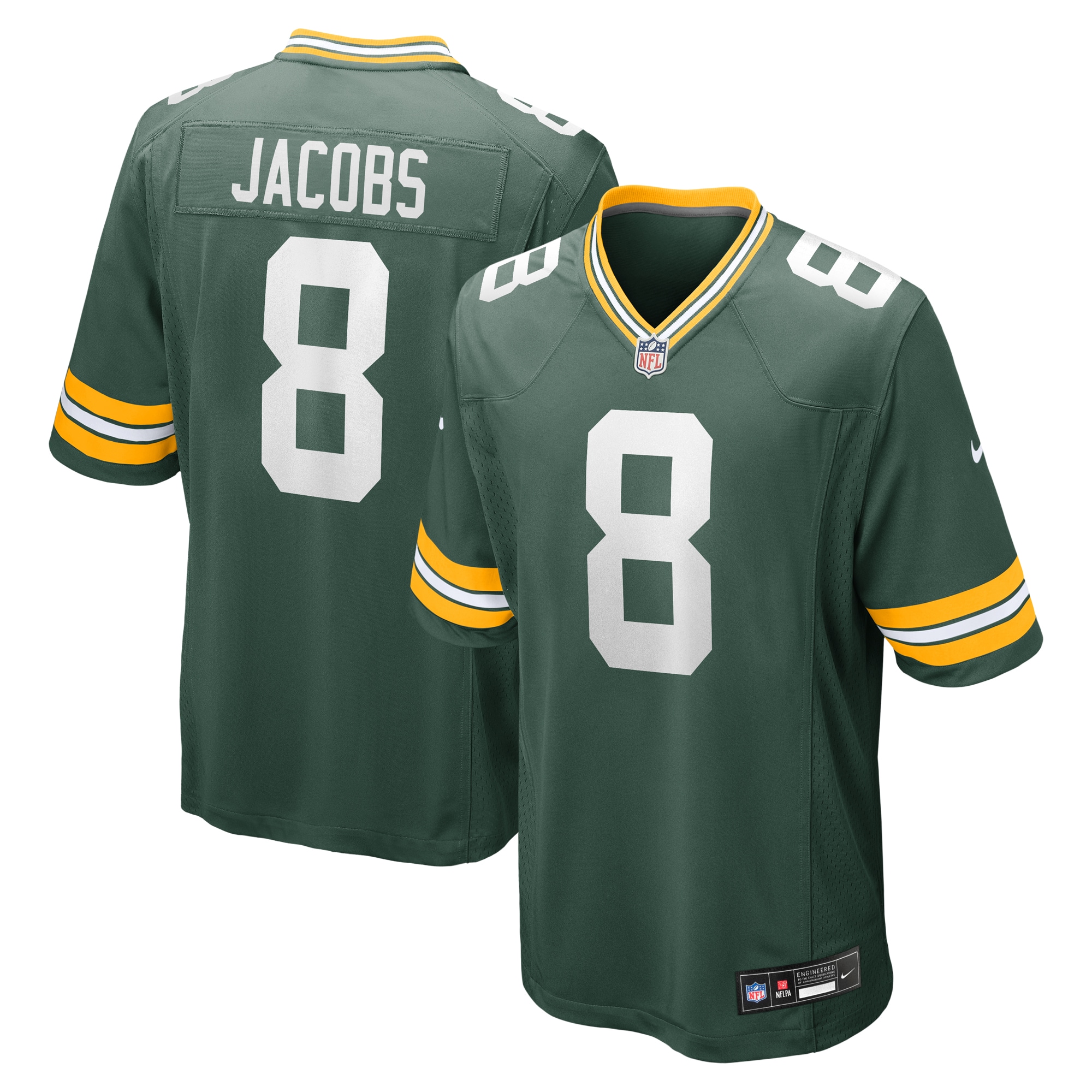 Josh Jacobs Green Bay Packers Nike Team Game Jersey – Green