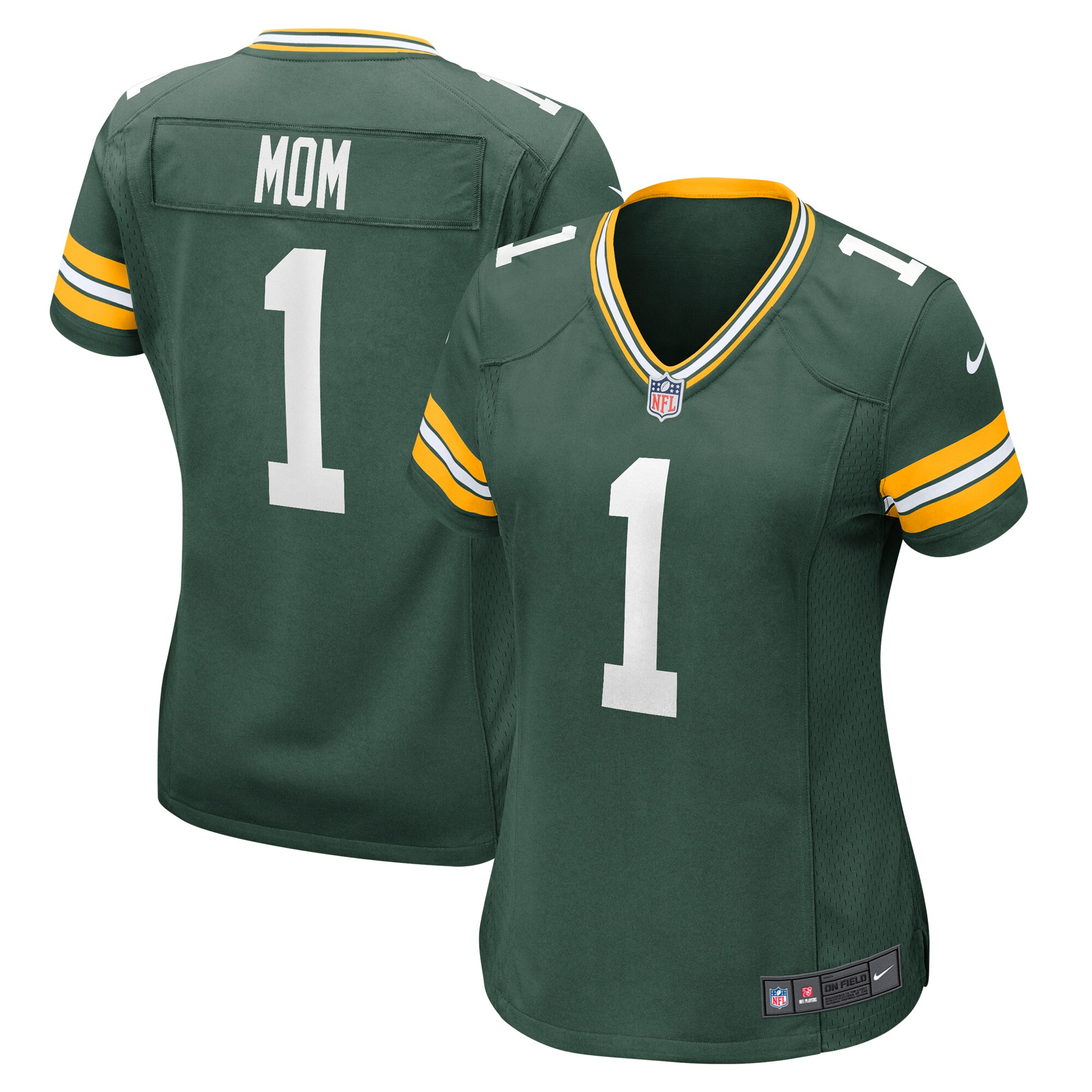 Number 1 Mom Green Bay Packers Nike Women’s Game Jersey – Green