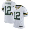 Aaron Rodgers Green Bay Packers Nike Classic Elite Player Jersey – White