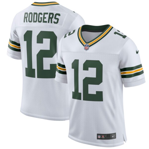 Aaron Rodgers Green Bay Packers Nike Classic Elite Player Jersey – White