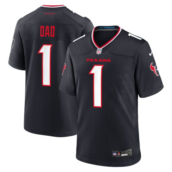 Houston Texans Nike #1 Dad Game Jersey – Navy