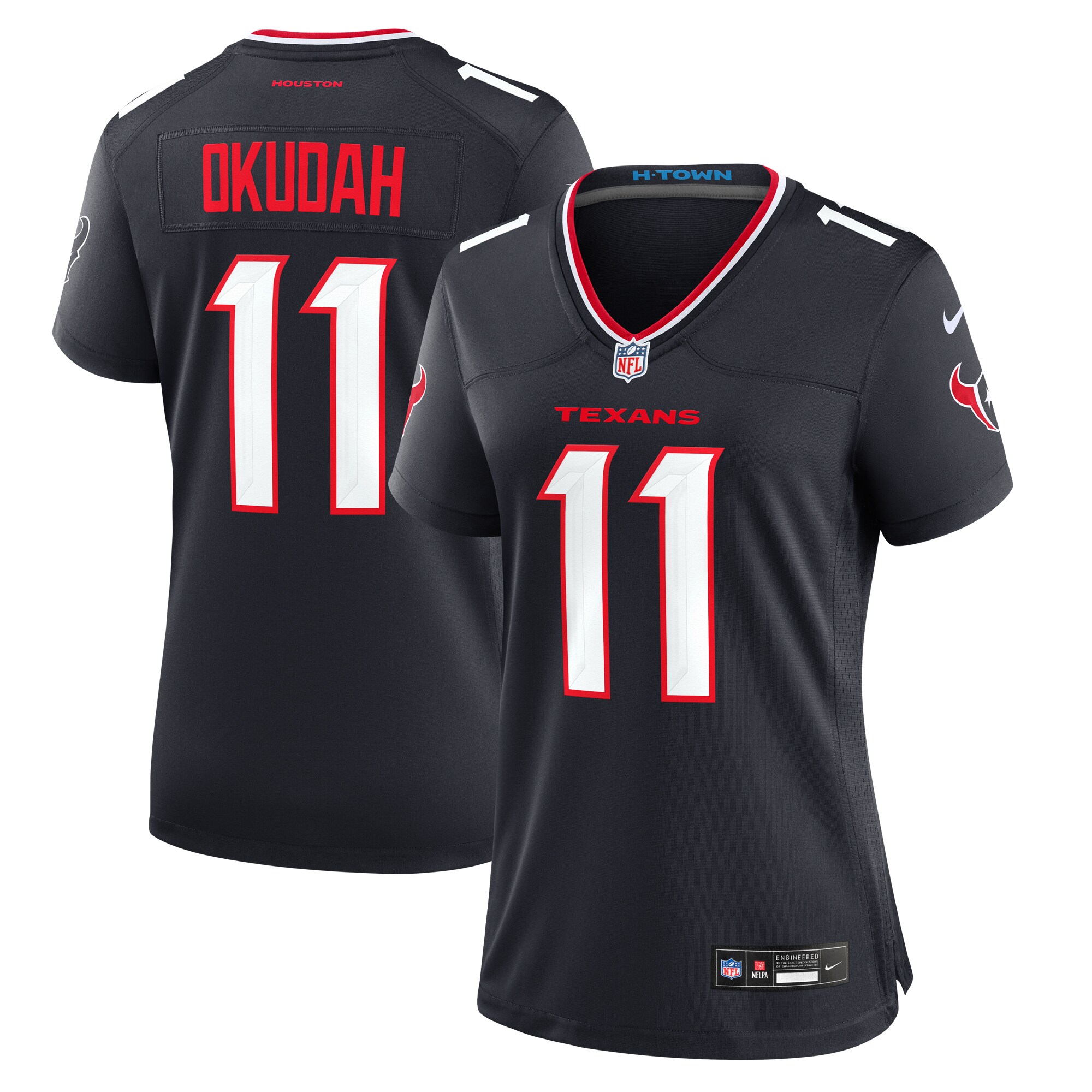 Jeff Okudah Houston Texans Nike Women’s Team Game Jersey – Navy