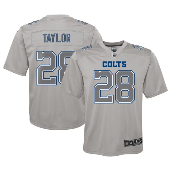 Jonathan Taylor Indianapolis Colts Nike Youth Atmosphere Game Jersey – Gray