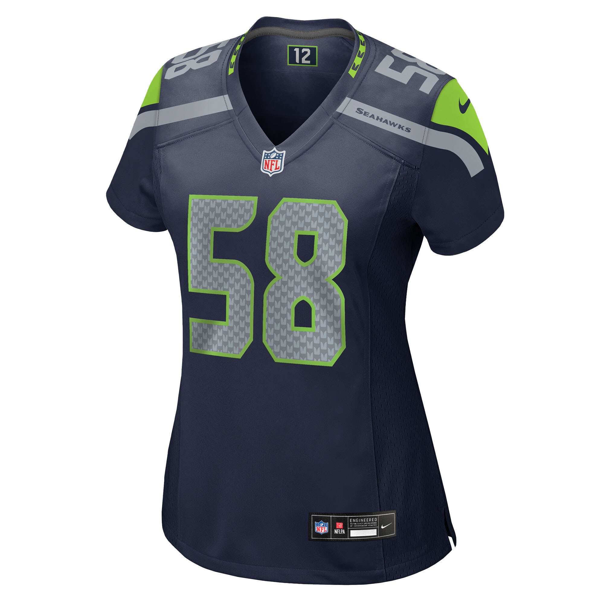 Derick Hall Seattle Seahawks Nike Women’s Team Game Jersey – College Navy - Image 2