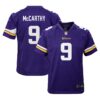 J.J. McCarthy Minnesota Vikings Nike Youth Team Player Game Jersey – Purple