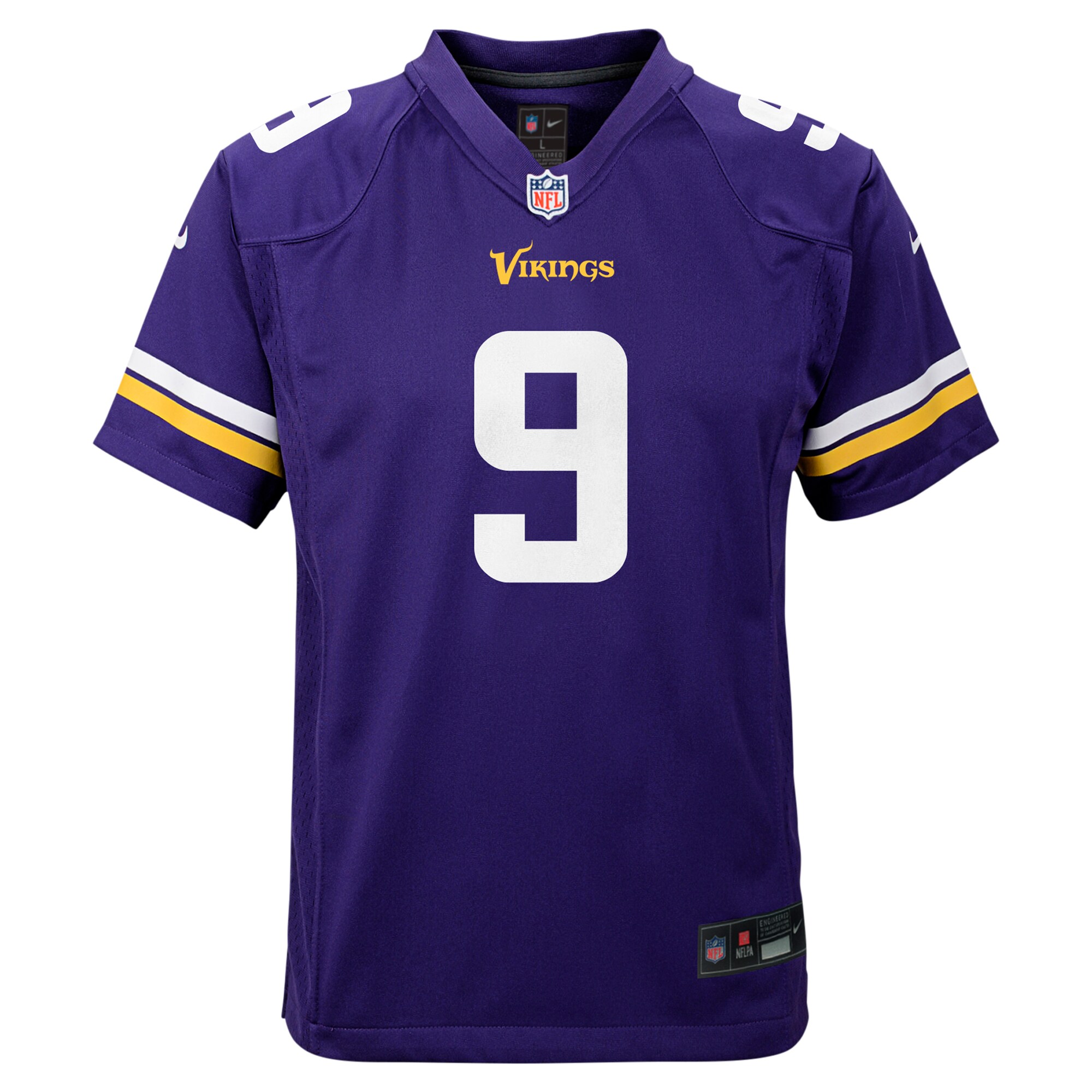 J.J. McCarthy Minnesota Vikings Nike Youth Team Player Game Jersey – Purple - Image 2