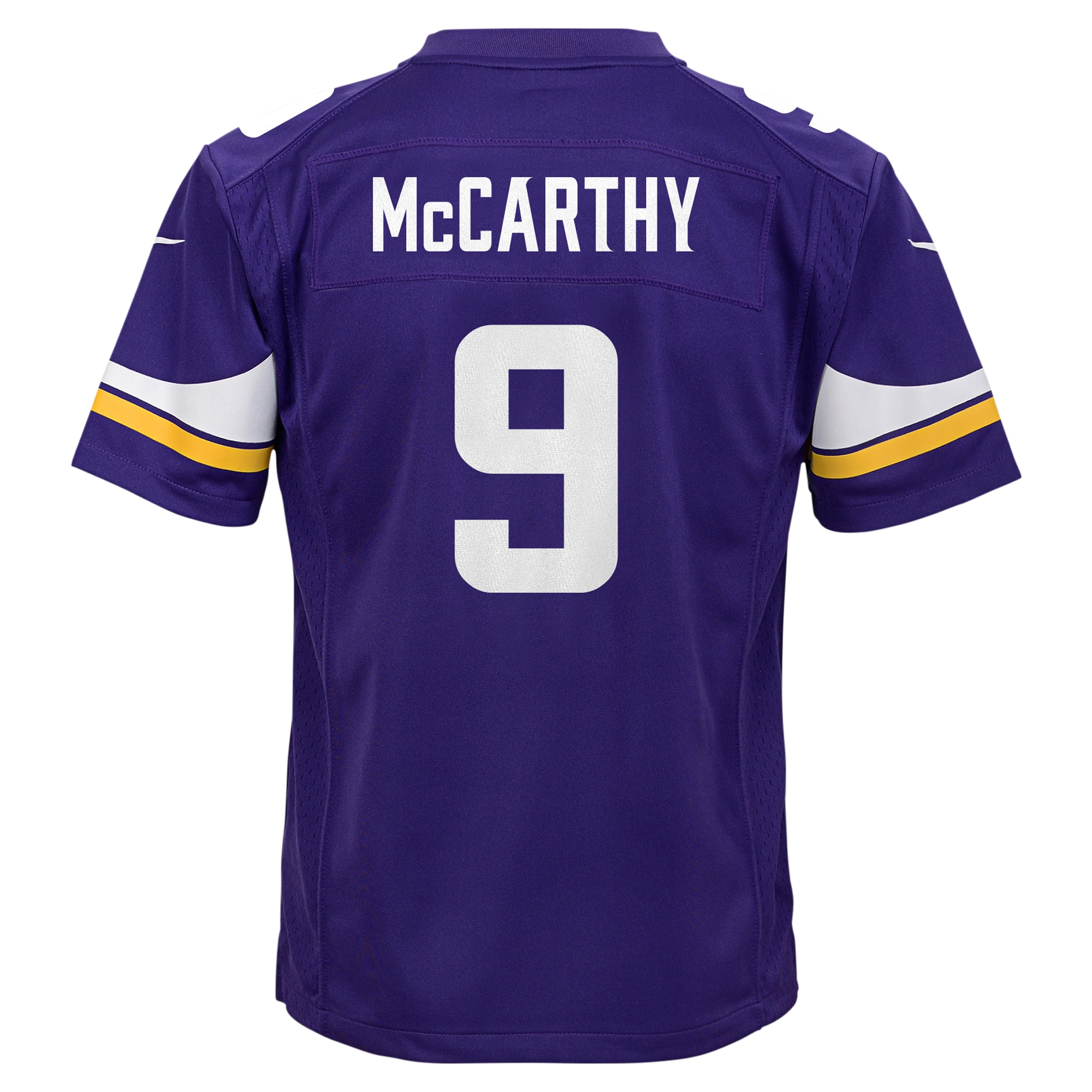 J.J. McCarthy Minnesota Vikings Nike Youth Team Player Game Jersey – Purple - Image 3