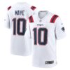 Drake Maye New England Patriots Nike 2024 NFL Draft First Round Pick Player Game Jersey – White