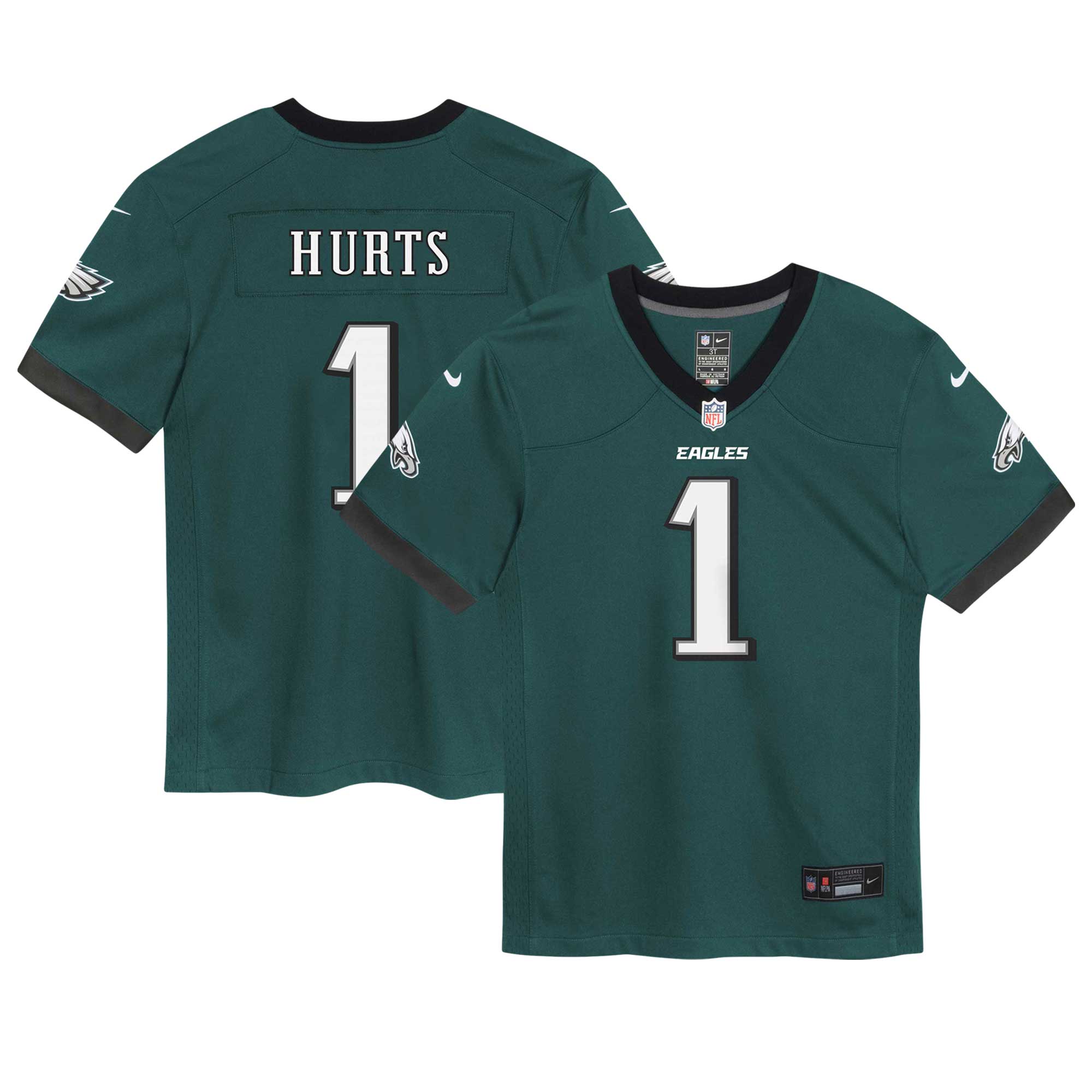 Jalen Hurts Philadelphia Eagles Nike Toddler Game Jersey – Midnight Green