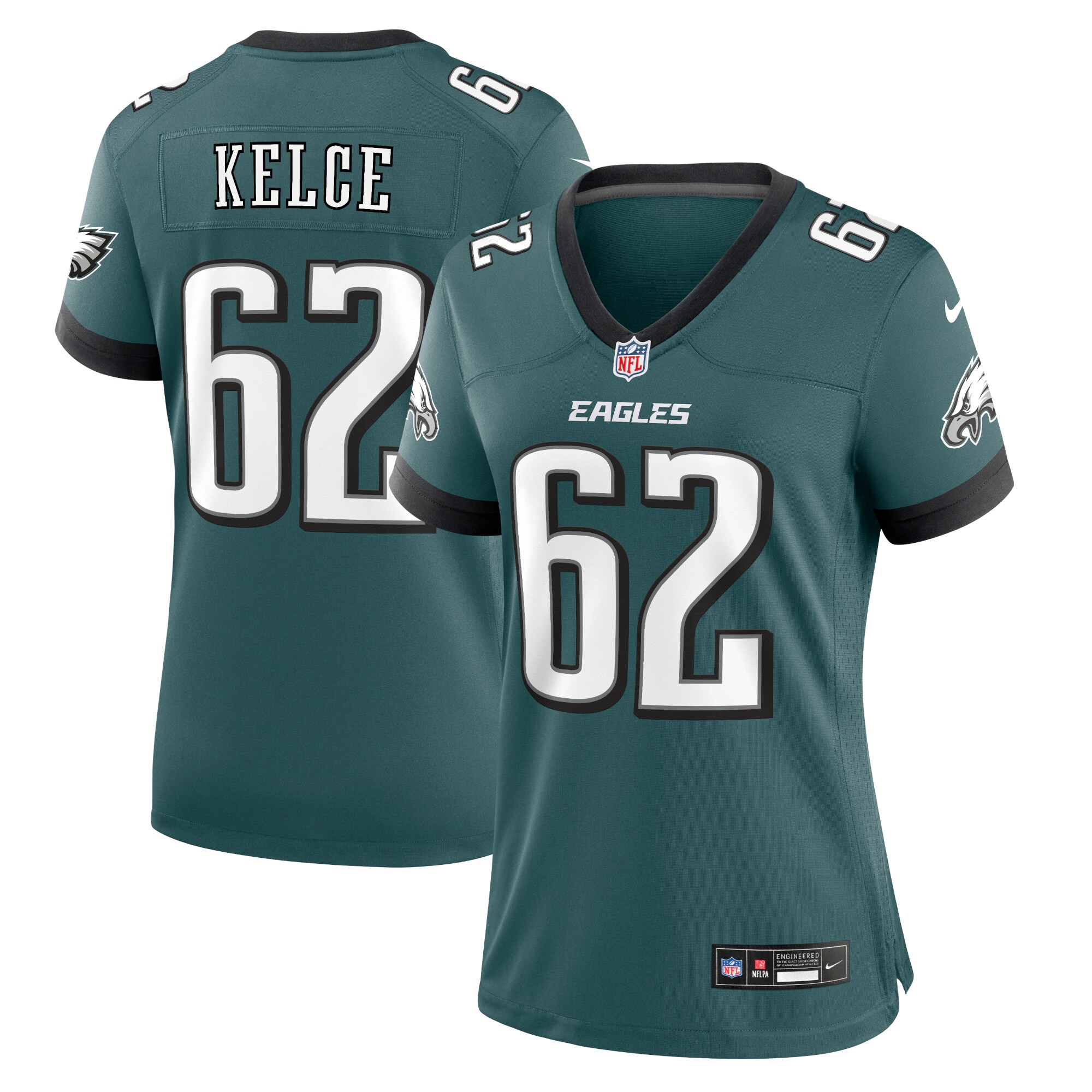 Jason Kelce Philadelphia Eagles Nike Women’s Team Game Jersey – Midnight Green