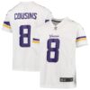 Kirk Cousins Minnesota Vikings Nike Youth Game Jersey – White