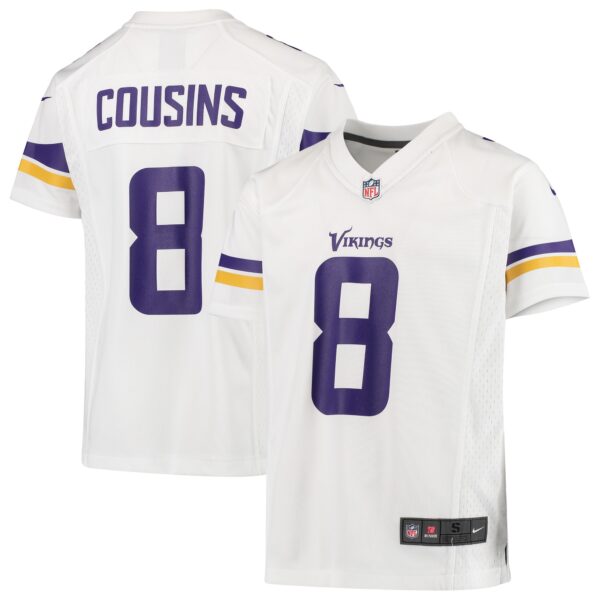 Kirk Cousins Minnesota Vikings Nike Youth Game Jersey – White