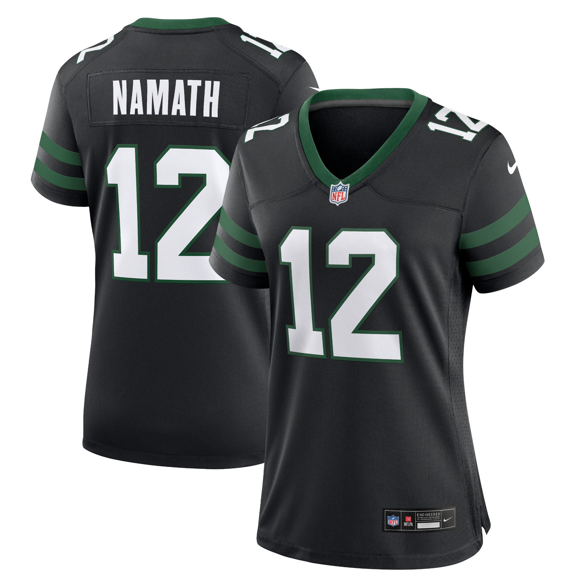 Joe Namath New York Jets Nike Women’s Retired Player Alternate Game Jersey – Legacy Black