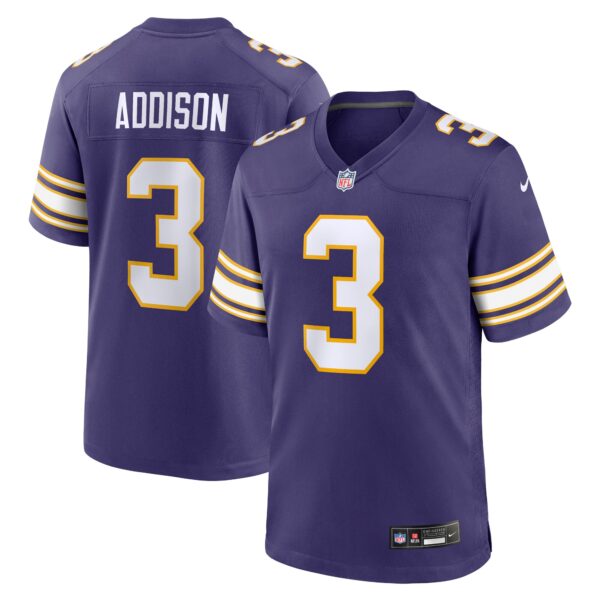 Jordan Addison Minnesota Vikings Nike Classic Player Game Jersey – Purple