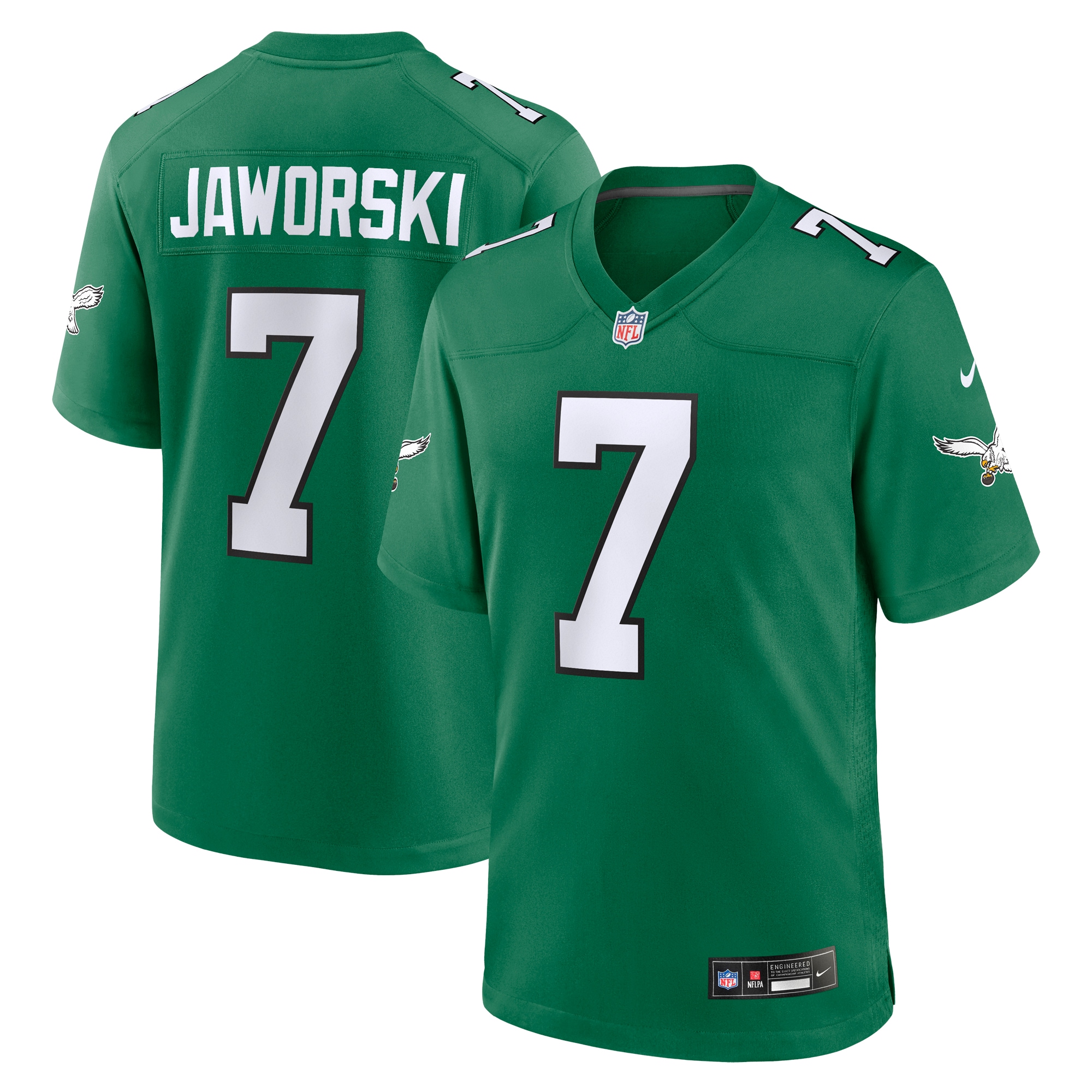 Ron Jaworski Philadelphia Eagles Nike Alternate Game Jersey – Kelly Green