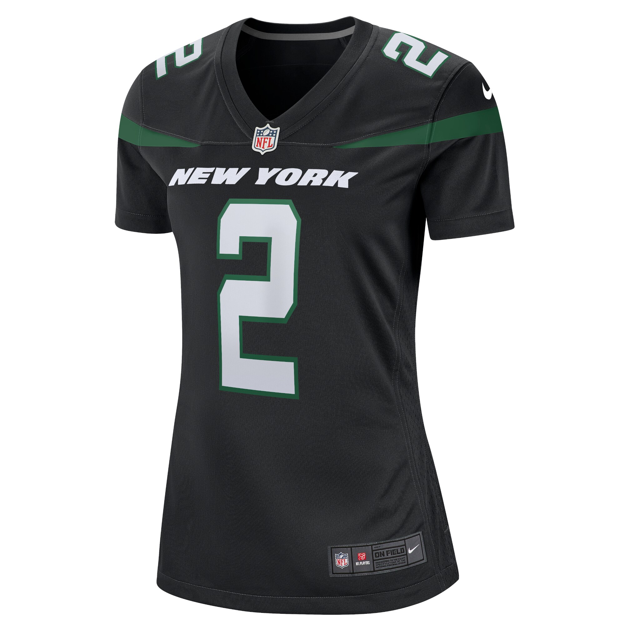 Zach Wilson New York Jets Nike Women’s Player Jersey – Black - Image 2