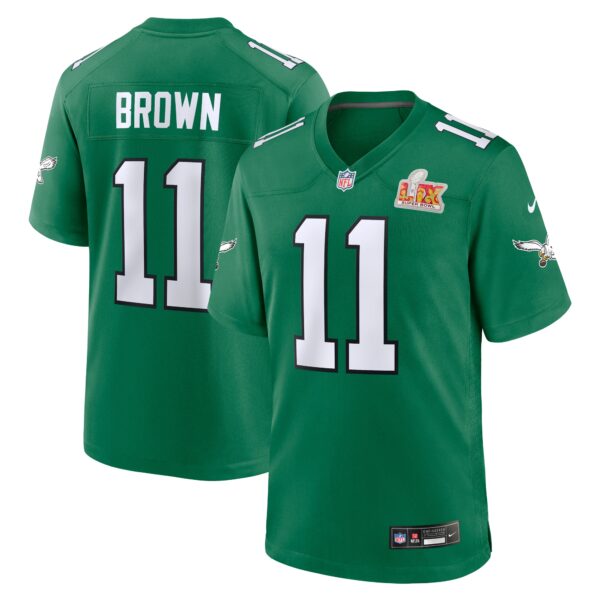 A.J. Brown Philadelphia Eagles Nike Super Bowl LIX 2nd Alternate Game Jersey – Kelly Green