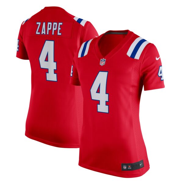 Bailey Zappe New England Patriots Nike Women’s Alternate Game Player Jersey – Red