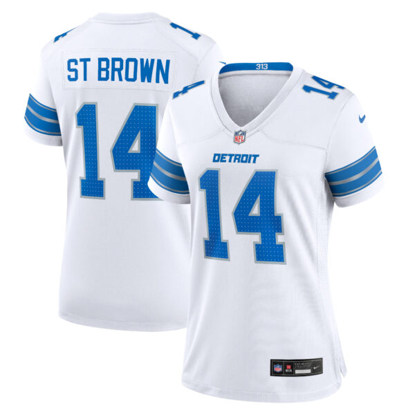 Amon-Ra St. Brown Detroit Lions Nike Women’s White Game Jersey – White