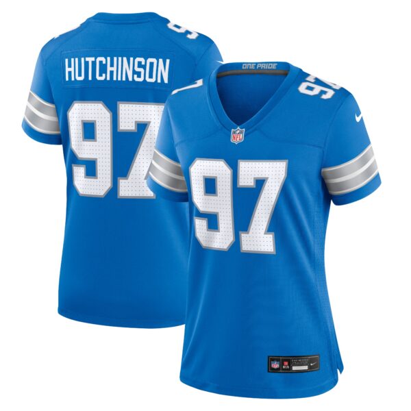 Aidan Hutchinson Detroit Lions Nike Women’s Game Jersey – Blue