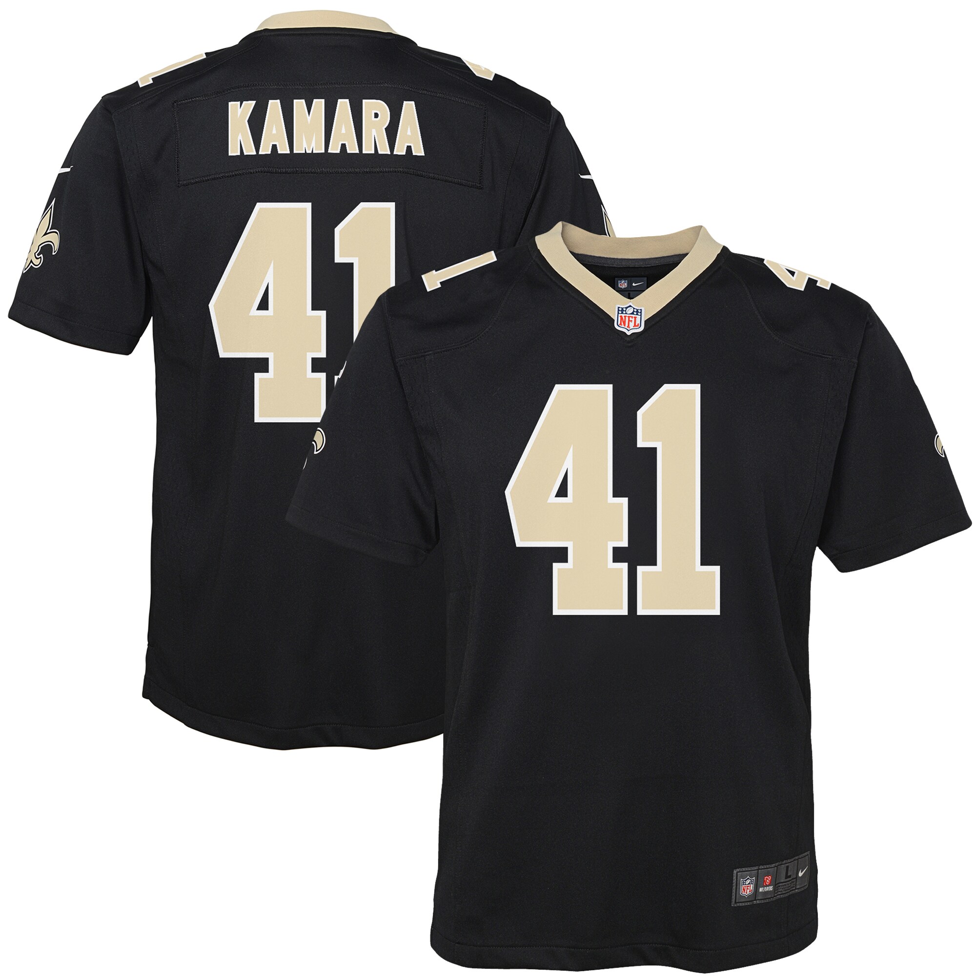 Alvin Kamara New Orleans Saints Nike Youth Game Jersey – Black