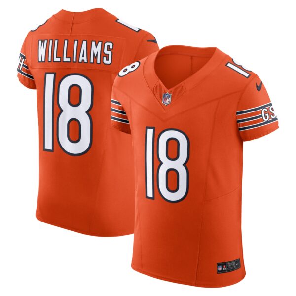 Caleb Williams Chicago Bears Nike Alternate Vapor F.U.S.E. Elite Jersey – Orange
