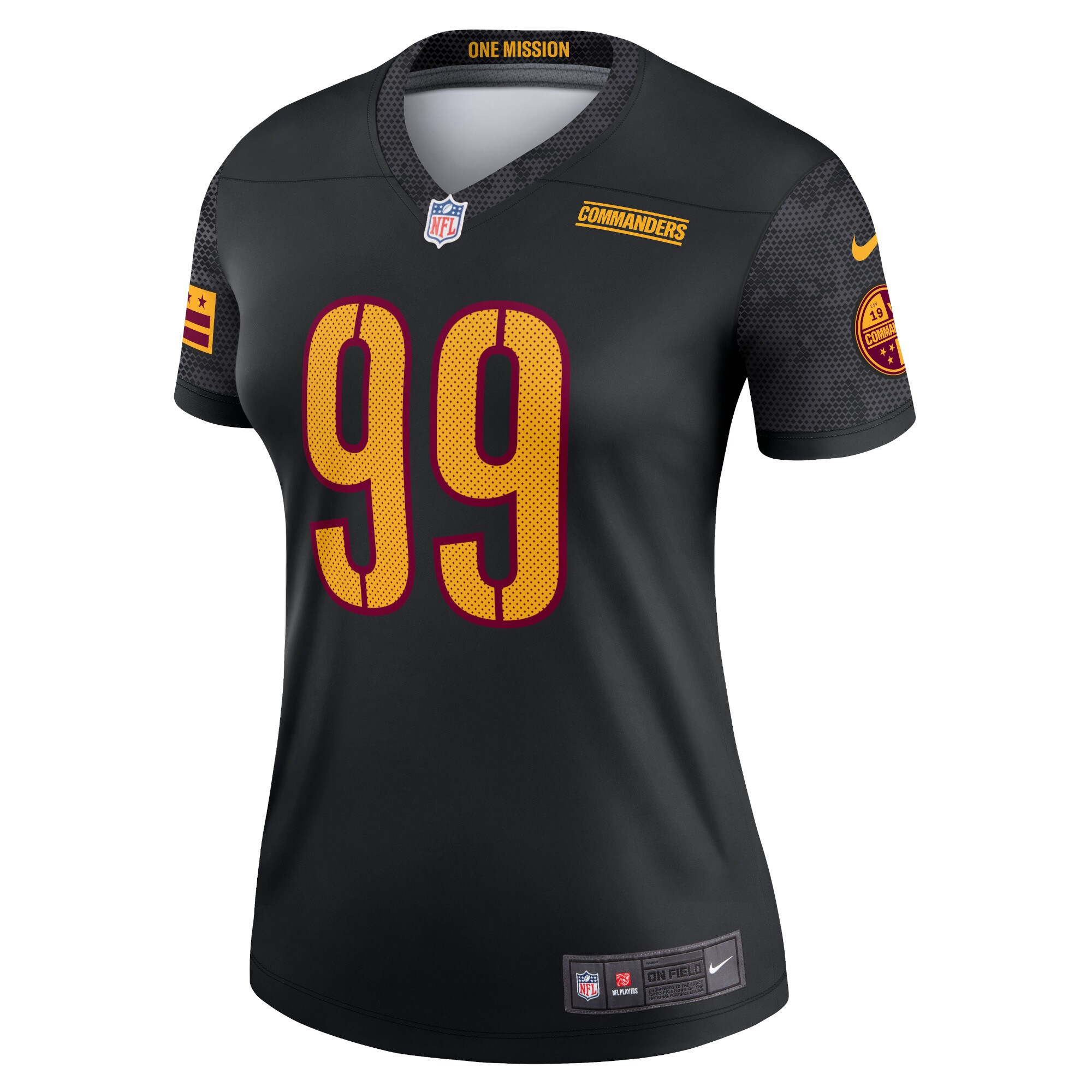 Chase Young Washington Commanders Nike Women’s Alternate Legend Jersey – Black - Image 2