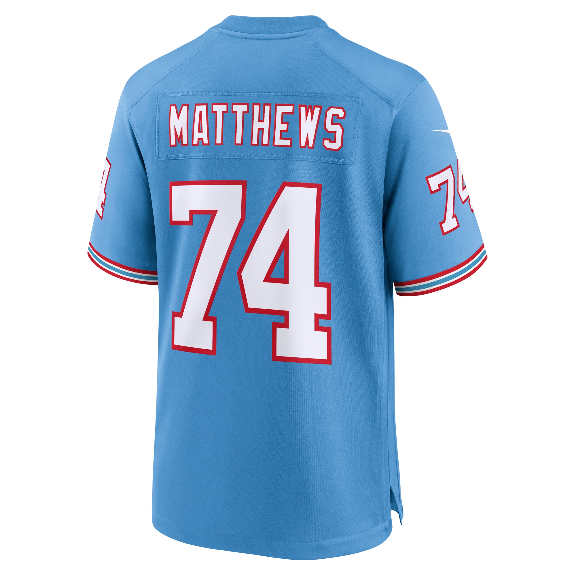 Bruce Matthews Tennessee Titans Nike Oilers Throwback Retired Player Game Jersey – Light Blue - Image 2