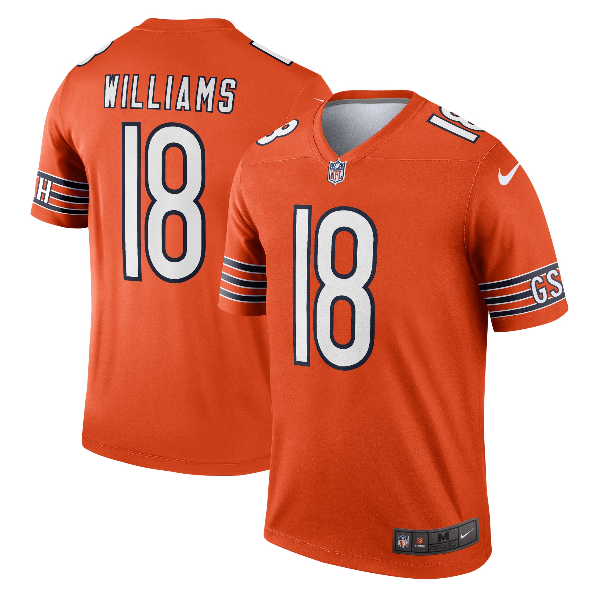 Caleb Williams Chicago Bears Nike Alternate Legend Player Performance Top – Orange