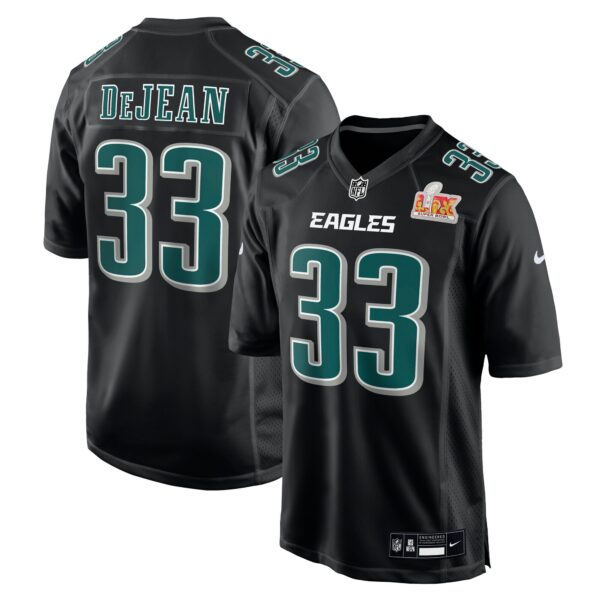 Cooper DeJean Philadelphia Eagles Nike Super Bowl LIX Fashion Game Player Jersey – Carbon Black