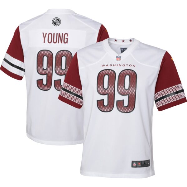 Chase Young Washington Commanders Nike Youth Game Jersey – White
