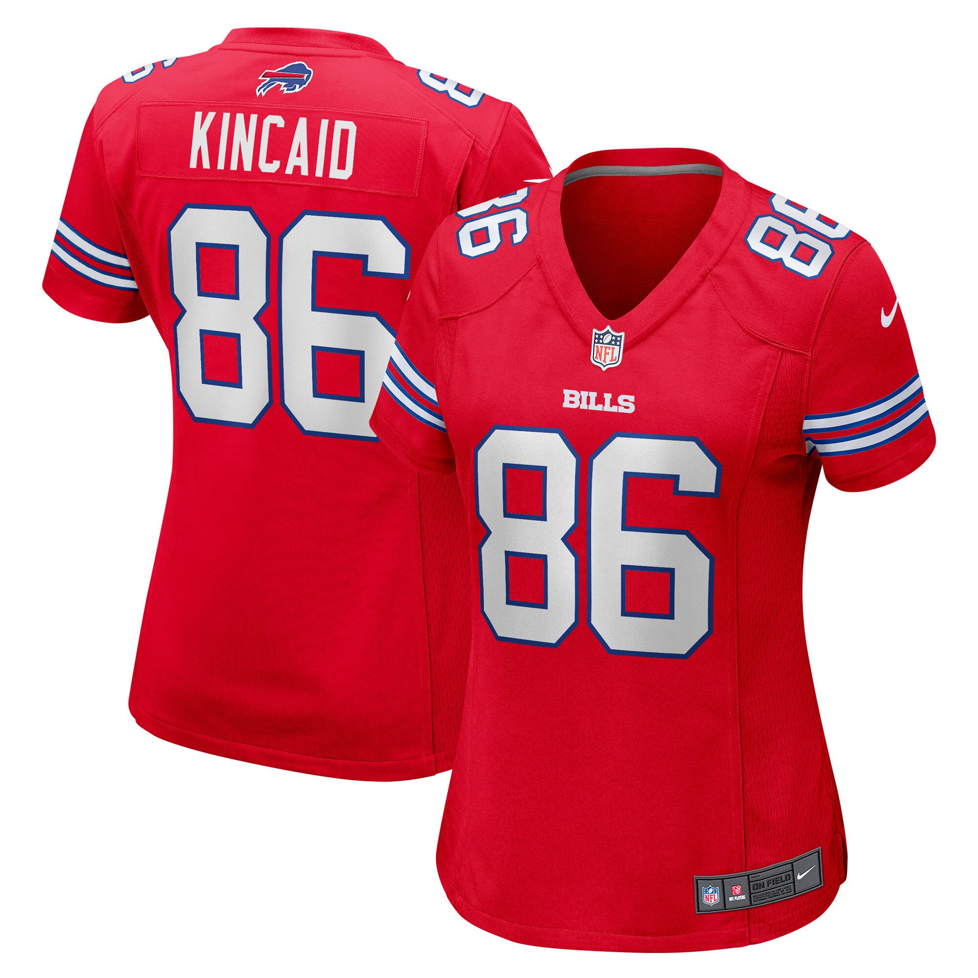 Dalton Kincaid Buffalo Bills Nike Women’s Alternate Game Jersey – Red