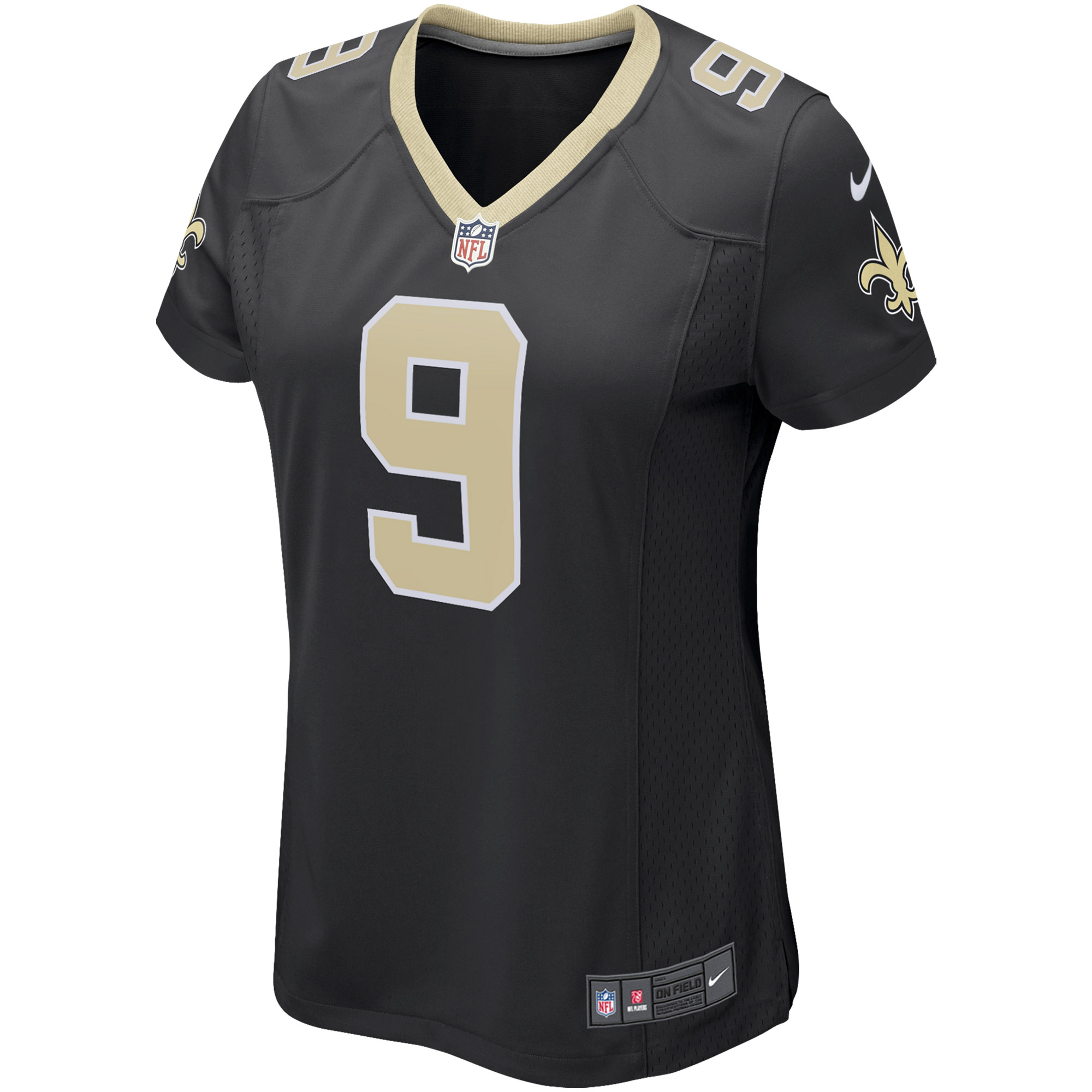 Drew Brees New Orleans Saints Nike Women’s Game Player Jersey – Black - Image 2