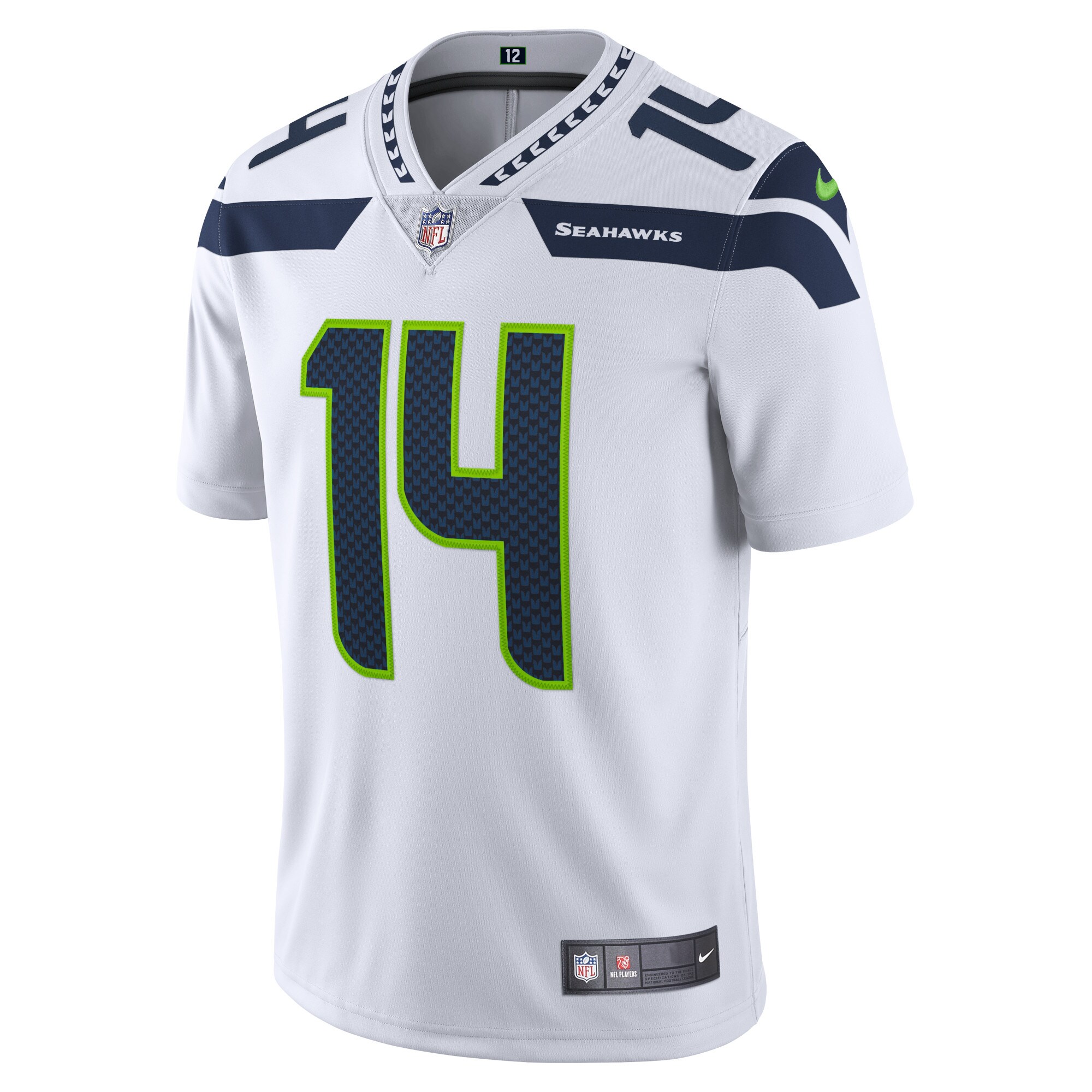 DK Metcalf Seattle Seahawks Nike Vapor Limited Jersey – White - Image 2