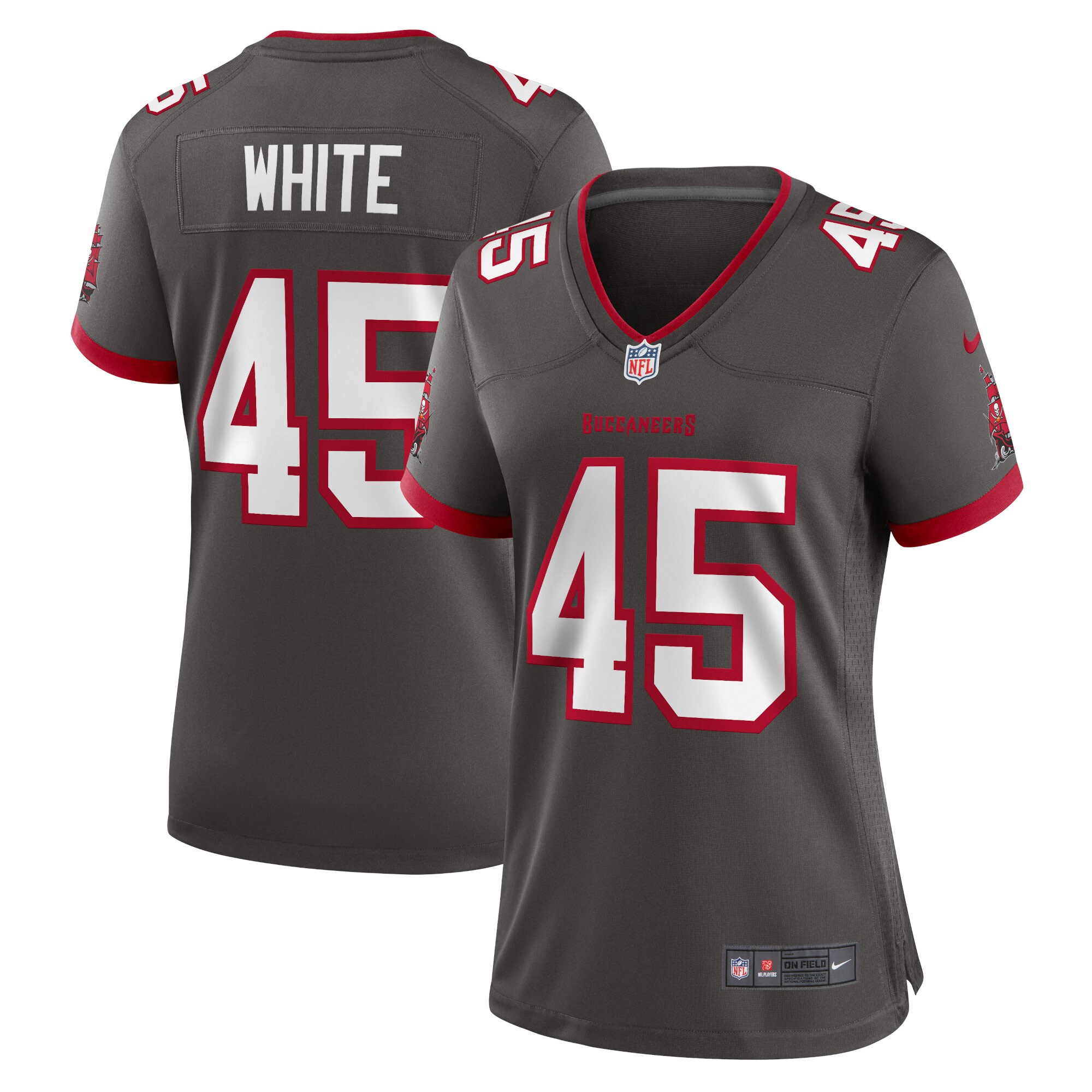 Devin White Tampa Bay Buccaneers Nike Women’s Game Jersey – Pewter