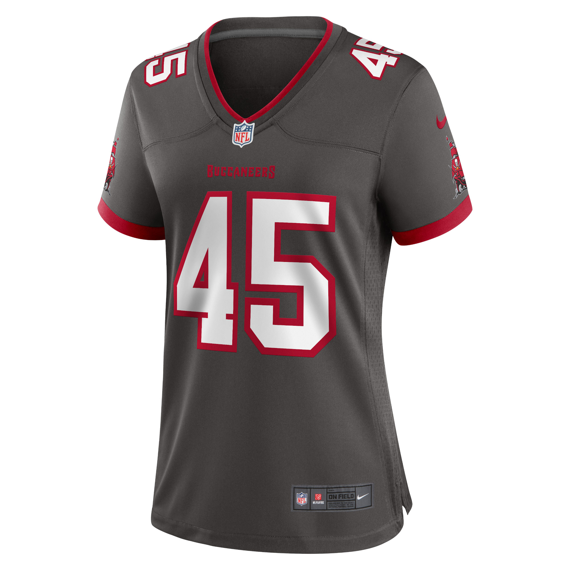 Devin White Tampa Bay Buccaneers Nike Women’s Game Jersey – Pewter - Image 2