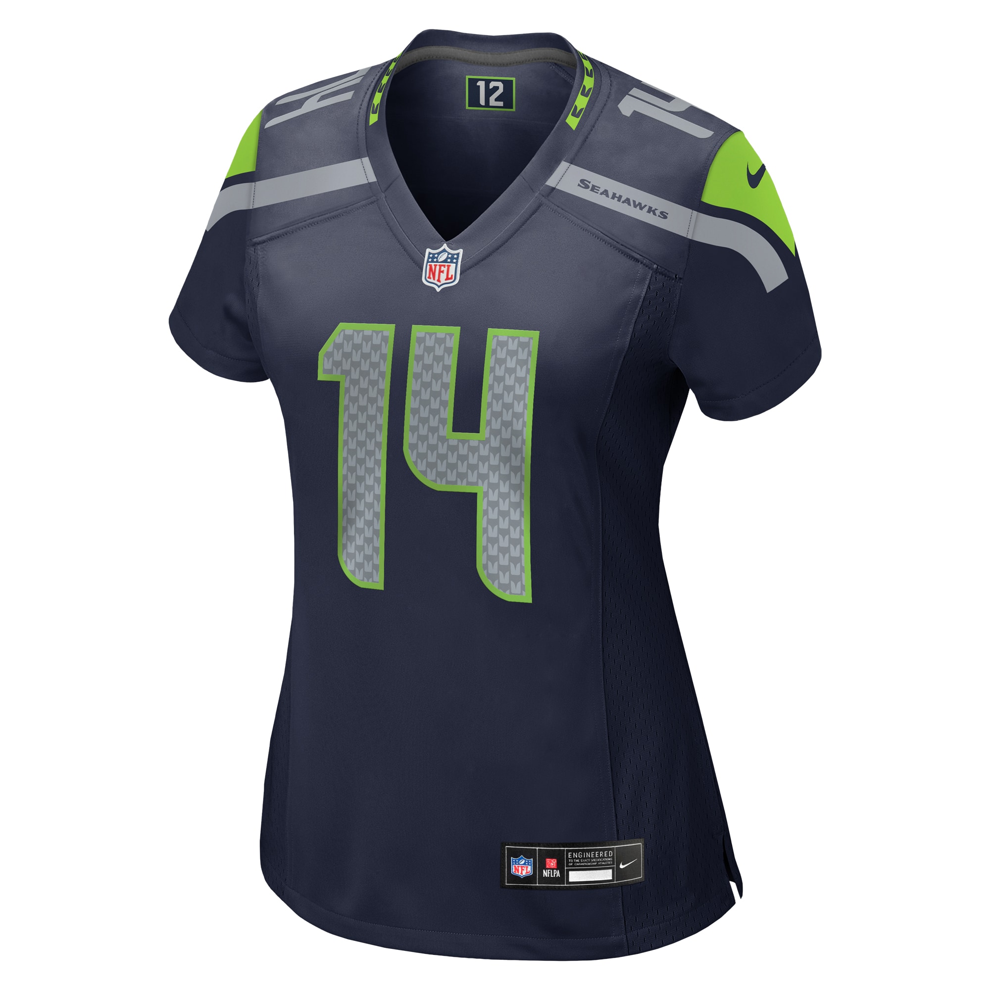 DK Metcalf Seattle Seahawks Nike Women’s Team Game Jersey – College Navy - Image 2