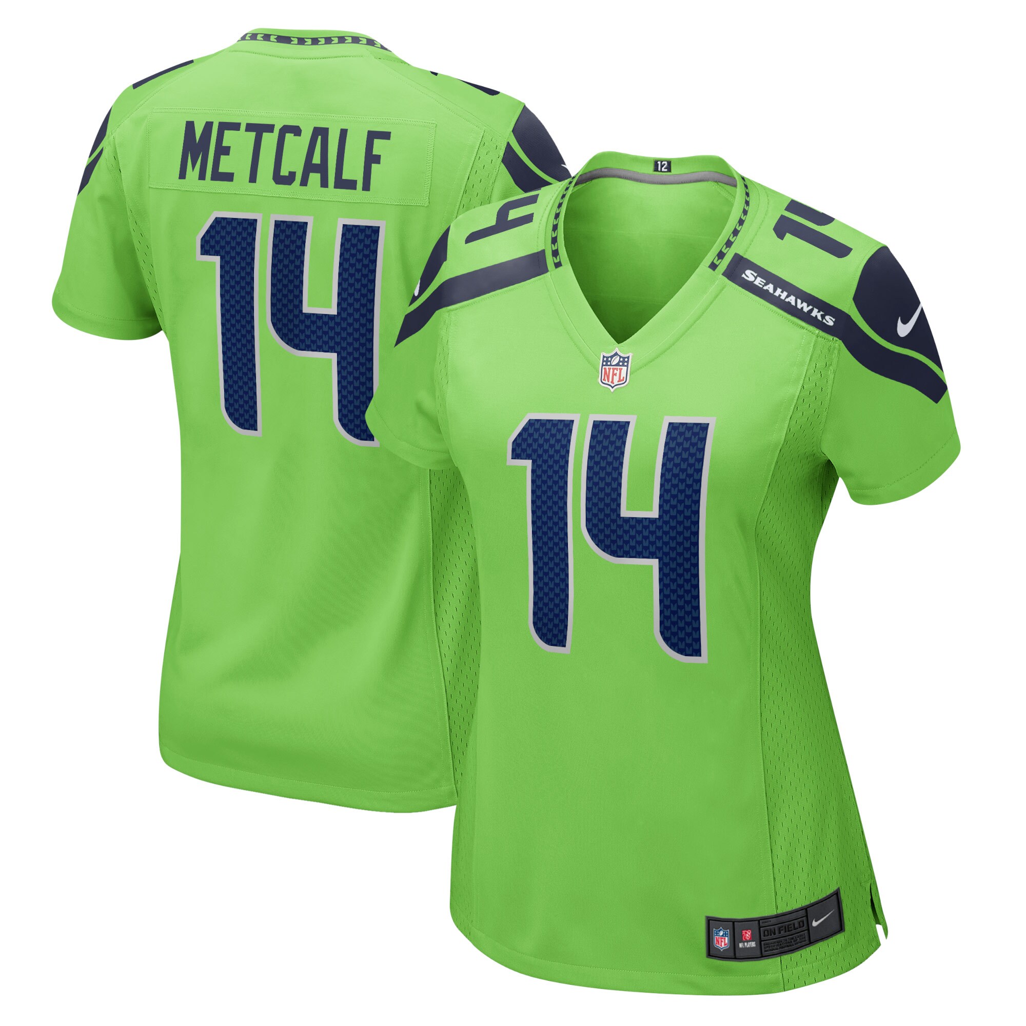 DK Metcalf Seattle Seahawks Nike Women’s Game Jersey – Neon Green