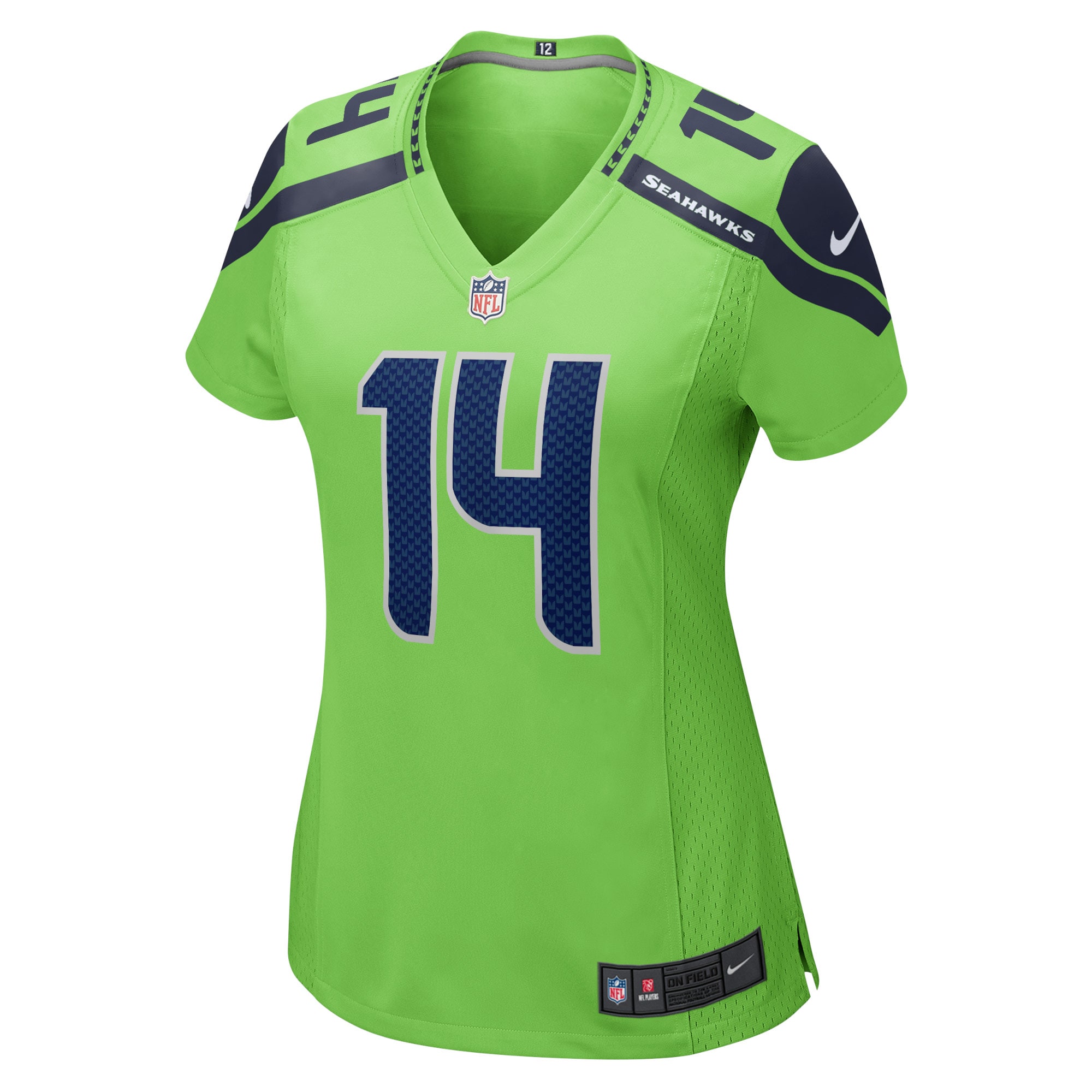 DK Metcalf Seattle Seahawks Nike Women’s Game Jersey – Neon Green - Image 2